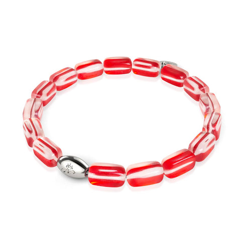 Blutmond | 925 Sterling Silber | Galaxie Glaskiesel Armband